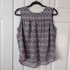 Sonoma Western Sleeveless Swing Top Women’s Large Cotton Blend Boho